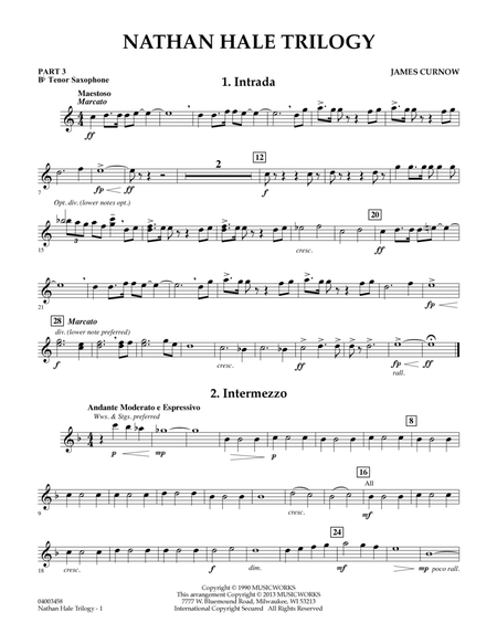 Nathan Hale Trilogy - Pt.3 - Bb Tenor Saxophone