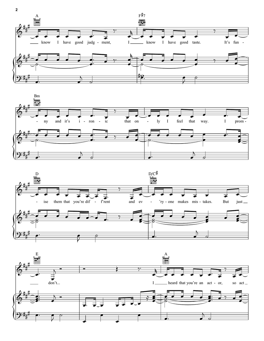 Please Please Please Piano, Vocal, Guitar scores gallery preview page 2