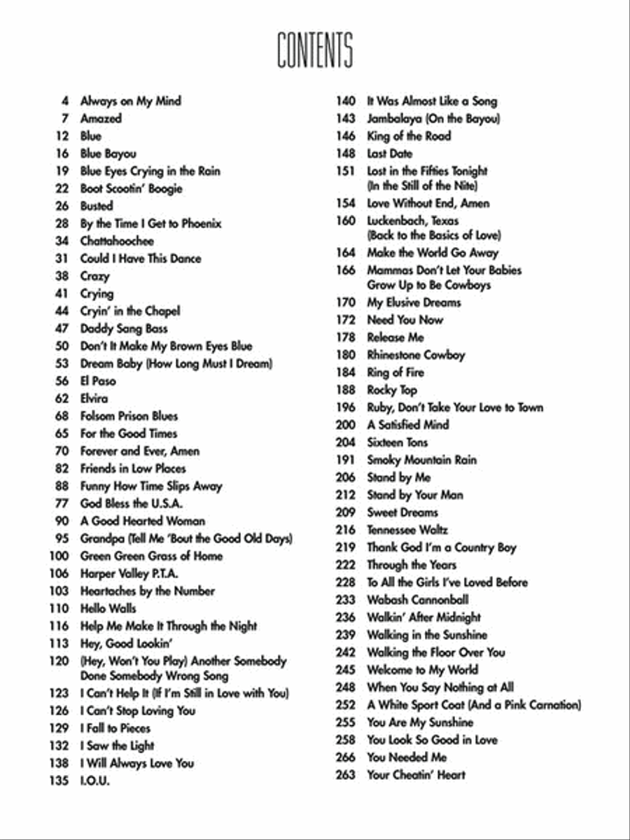 The Best Country Songs Ever – Third Edition Piano, Vocal, Guitar scores gallery preview page 2