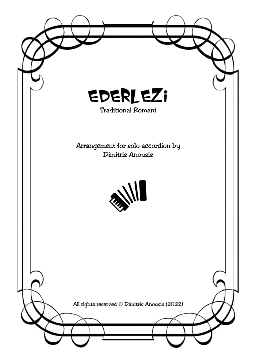 Ederlezi (Traditional Romani) - Amazing solo accordion arrangement Accordion scores gallery preview page 1