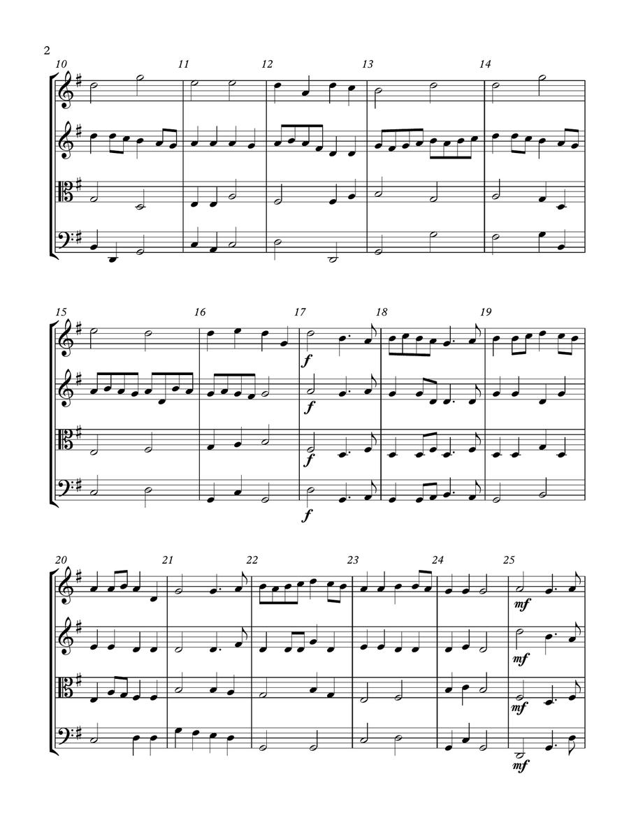 Simple Gifts (String Quartet) String Quartet scores gallery preview page 2