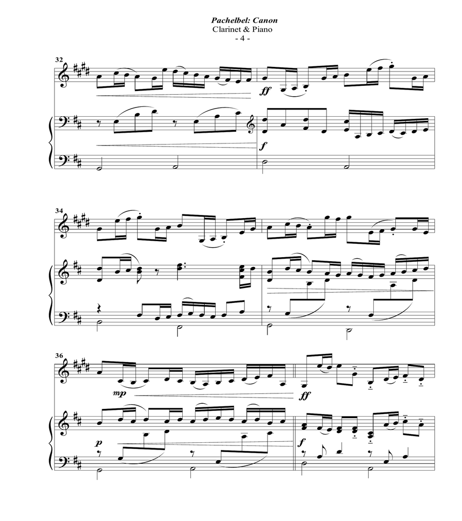 Pachelbel: Canon for Clarinet & Piano image number null