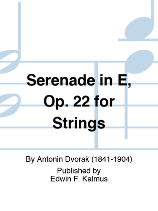 Book cover for Serenade in E, Op. 22 for Strings