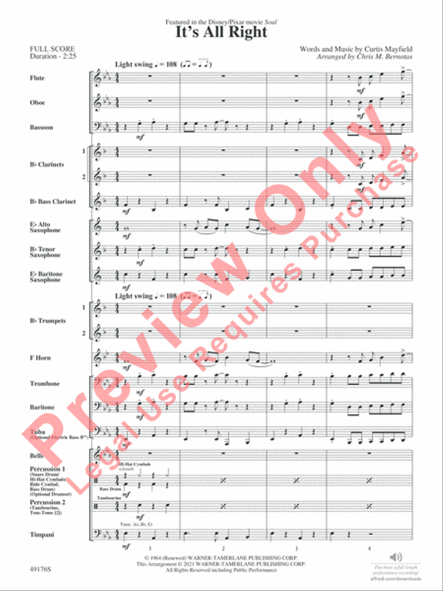 It's All Right Concert Band scores gallery preview page 4