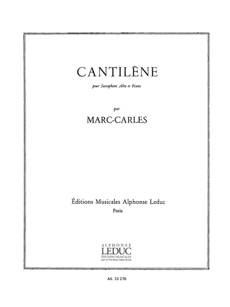 Cantilene (saxophone-alto & Piano)