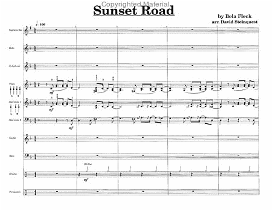 Sunset Road Percussion Ensemble scores gallery preview page 2