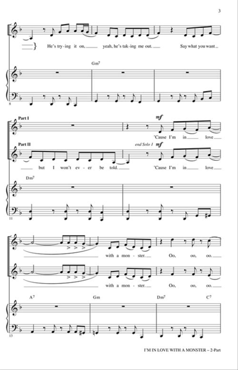 I'm in Love with a Monster 2-Part scores gallery preview page 3
