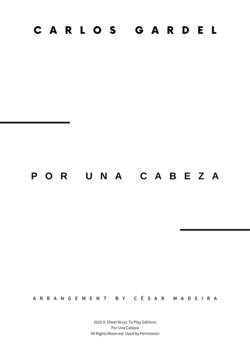 Por Una Cabeza - Flute and Piano (Full Score and Parts) image number null