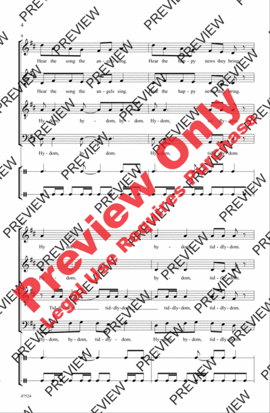 Hydom, Tiddlydom Hydom, Tiddlydom 4-Part scores gallery preview page 4