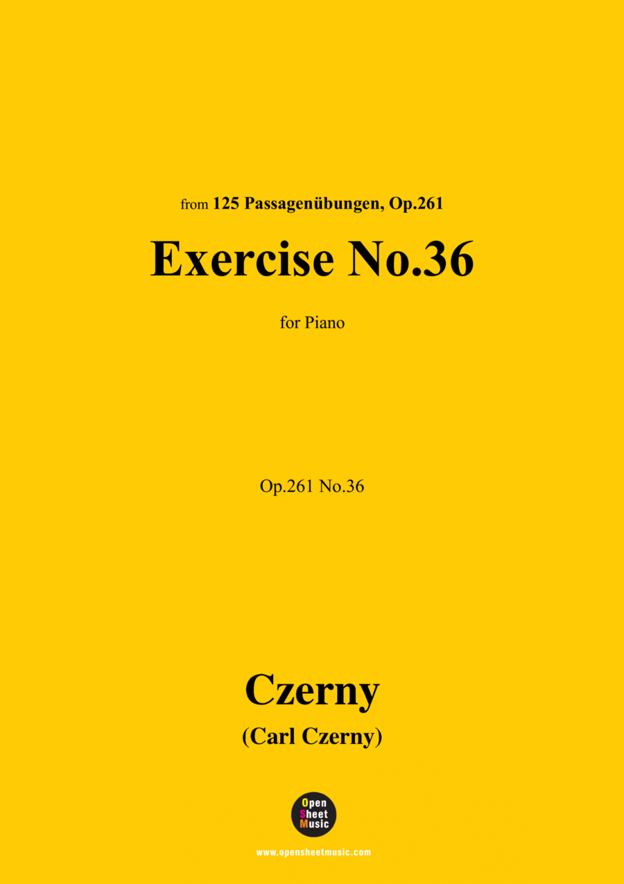 C. Czerny-Exercise No.36,Op.261 No.36 Piano Method scores gallery preview page 1