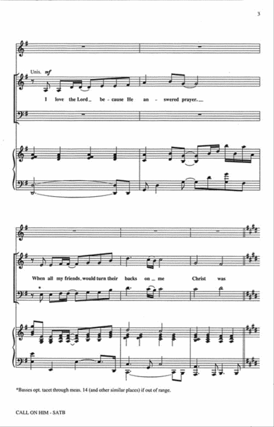 Call on Him 4-Part scores gallery preview page 3