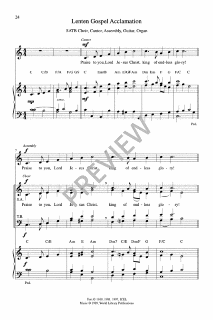 Sing Praise and Thanksgiving Mass-Full Score (revised) 4-Part scores gallery preview page 15