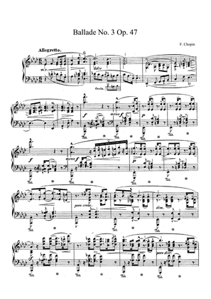Chopin Ballade No. 3 Op. 47 in Ab Major