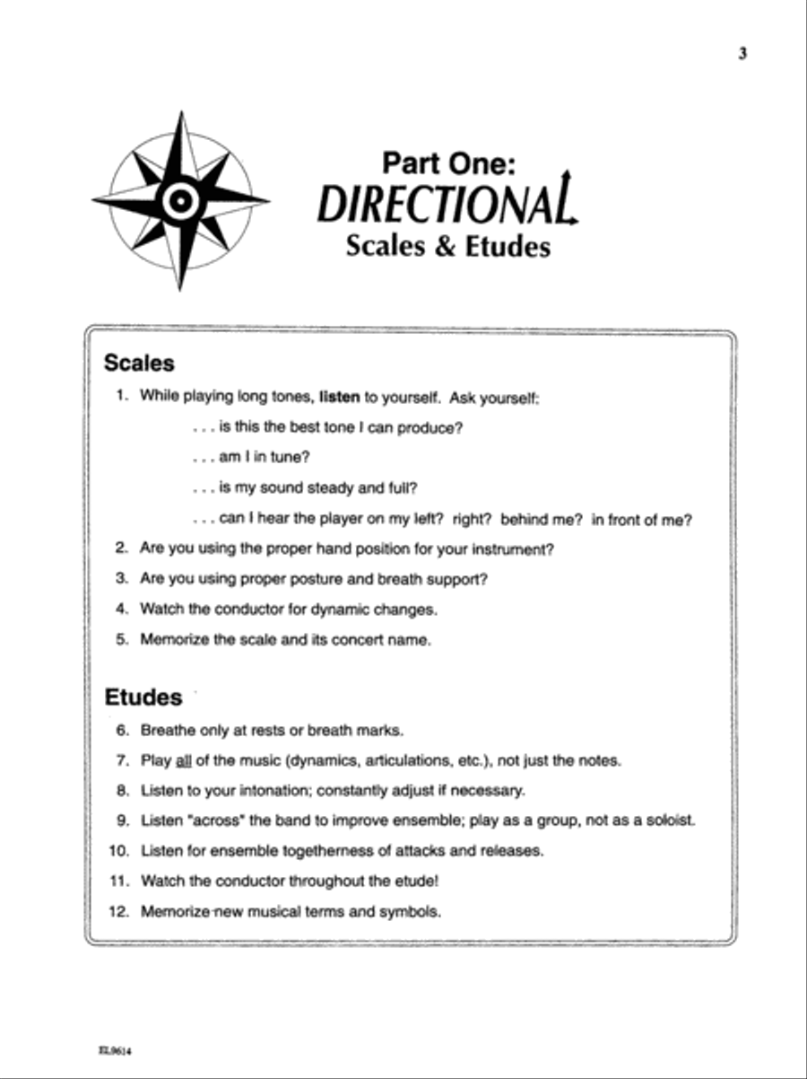 Directional Warm-Ups for Band (concert band method book - Part Book Set B: Clar 1, Clar 2, Clar 3 Concert Band scores gallery preview page 3