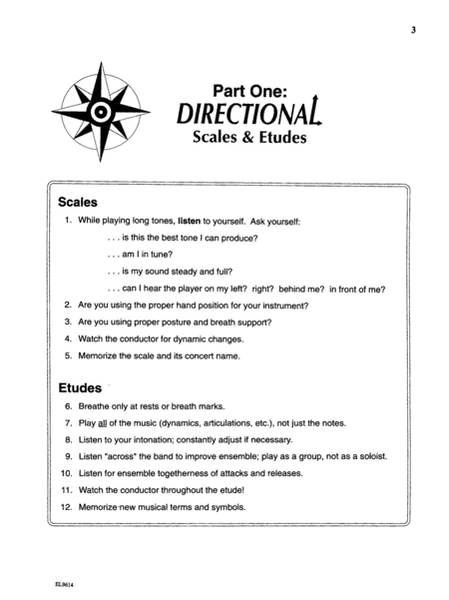 Directional Warm-Ups for Band (concert band method book - Part Book Set B: Clar 1, Clar 2, Clar 3 image number null