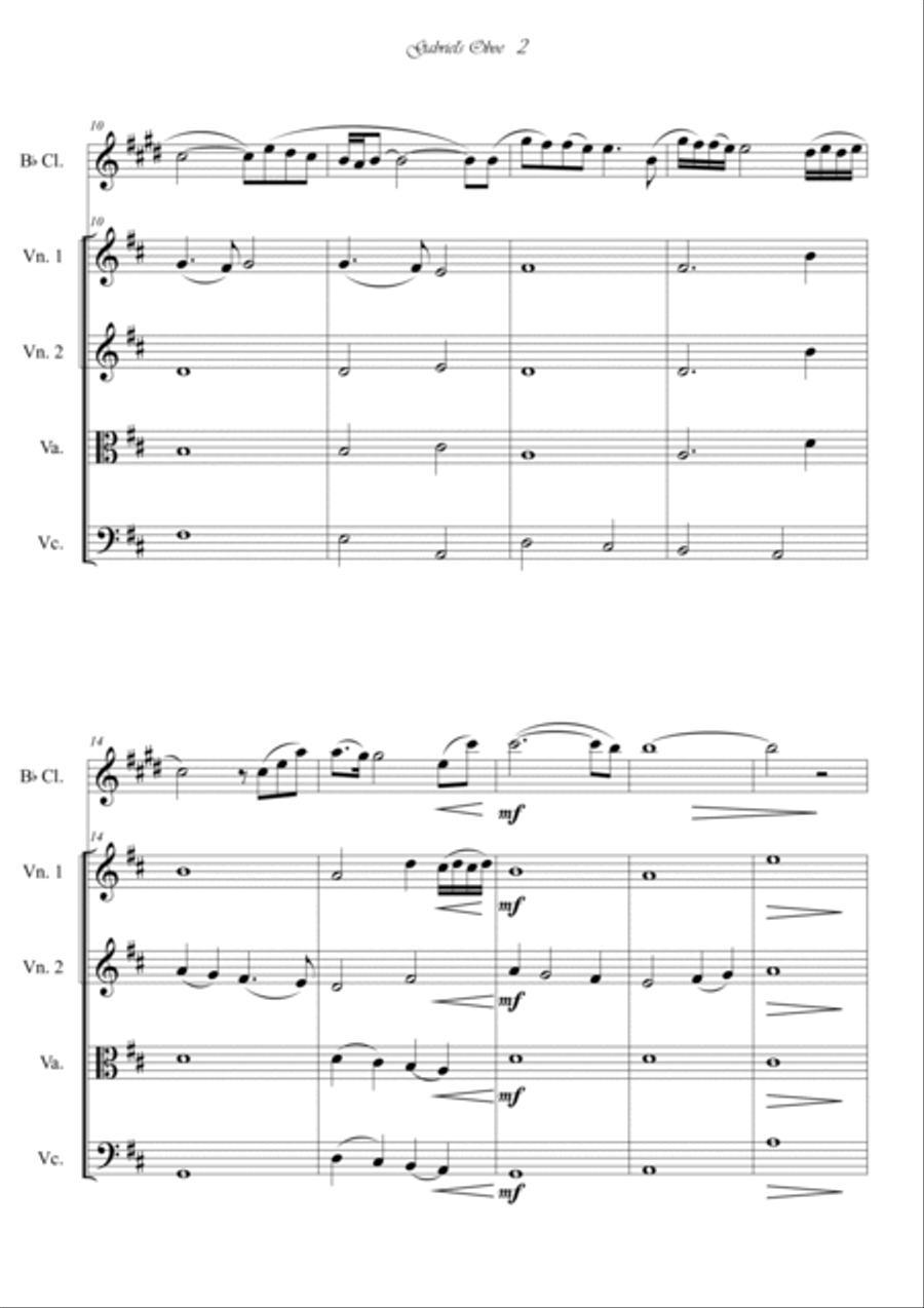 Gabriel's Oboe Small Ensemble scores gallery preview page 2