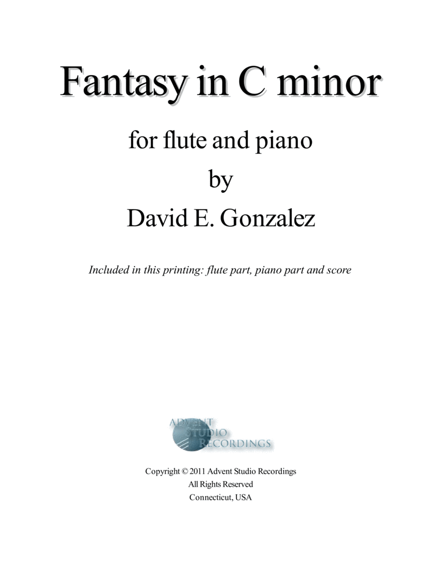 Fantasy in C minor Flute Solo scores gallery preview page 1