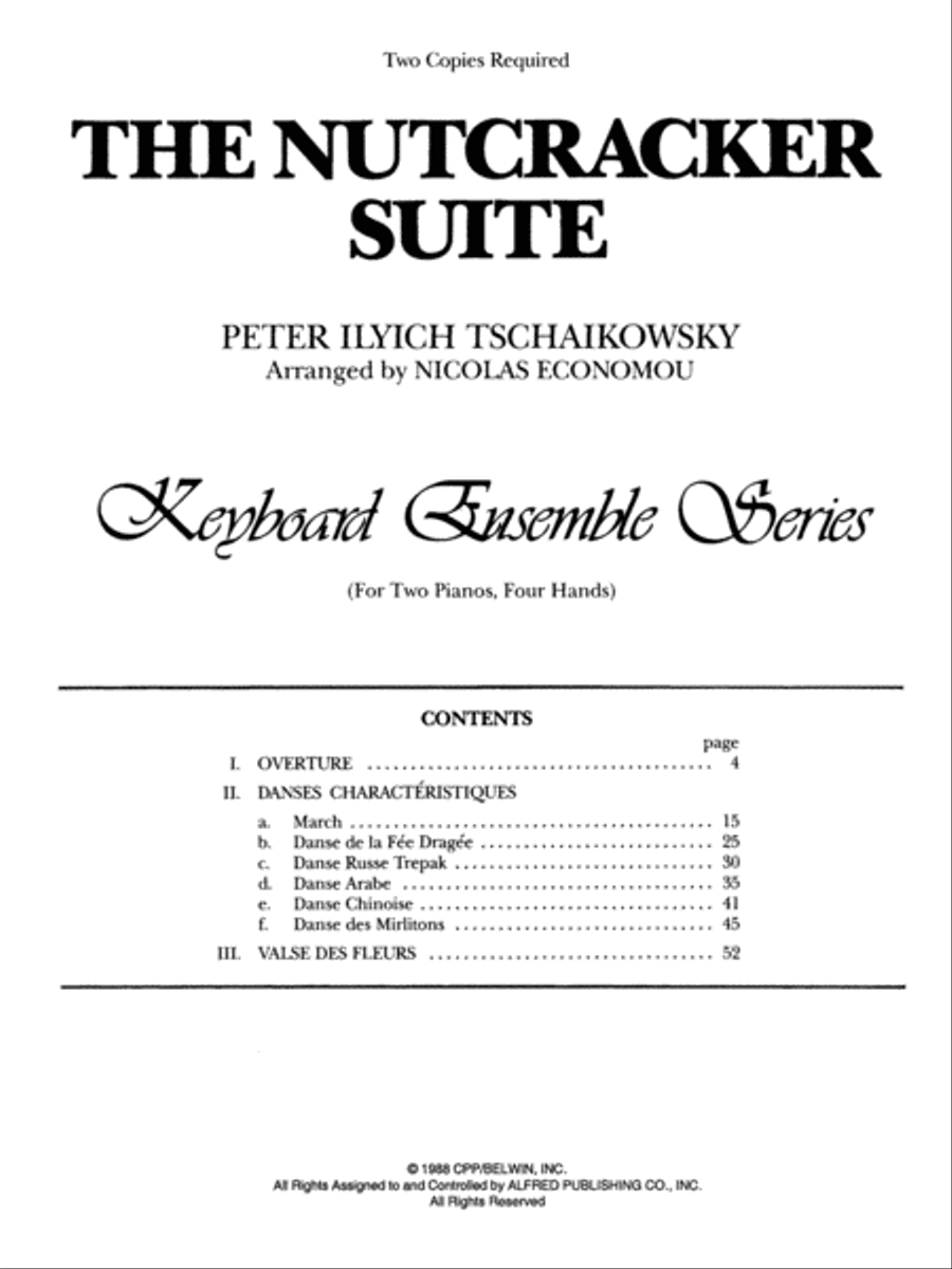 The Nutcracker Suite - 2 Pianos/4 Hands