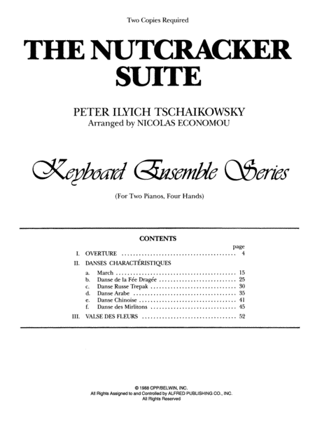 The Nutcracker Suite - 2 Pianos/4 Hands