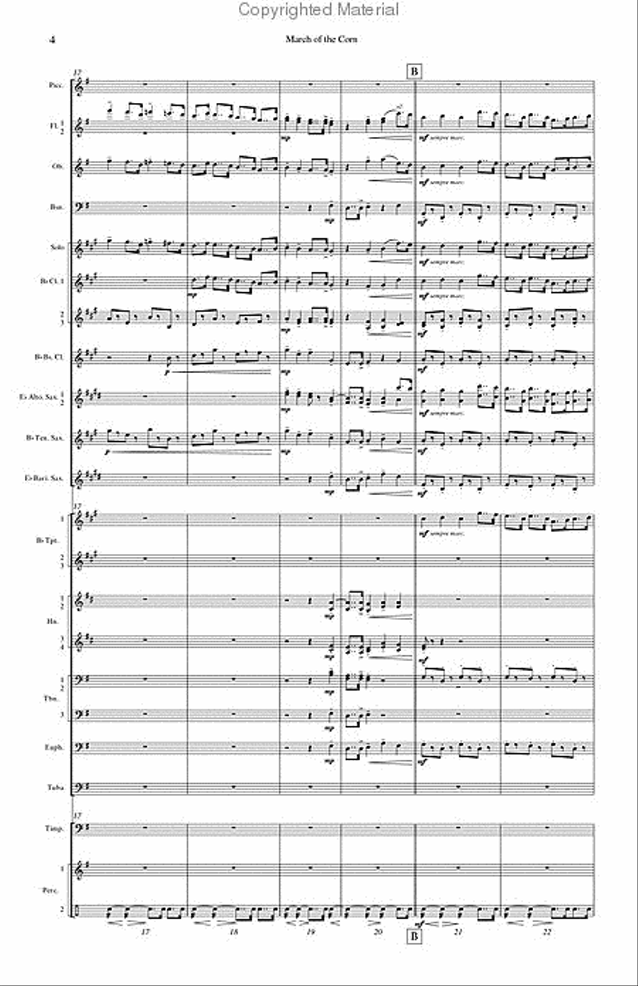 March of the Corn Concert Band scores gallery preview page 6