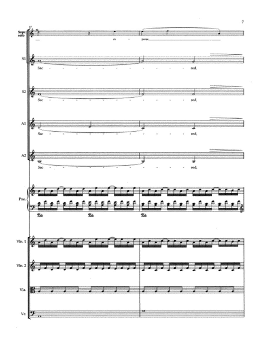 Tundra (Full Score and String Quartet Parts) Choir scores gallery preview page 8