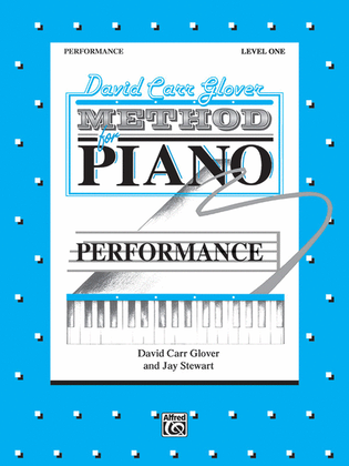 Book cover for David Carr Glover Method for Piano Performance