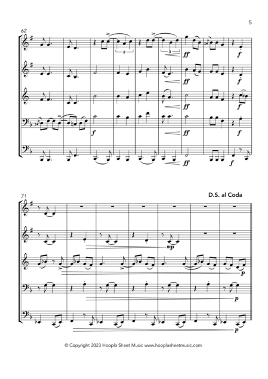 Down to the River to Pray Horn scores gallery preview page 5