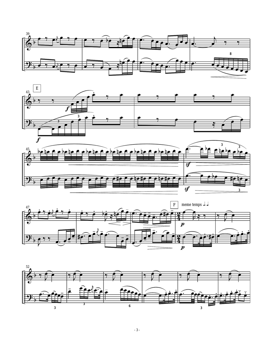Eastern European Rhapsody - duets for flute and bassoon Woodwind Duet scores gallery preview page 3
