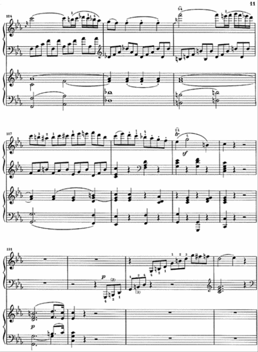 Concerto for Piano and Orchestra C minor Op. 37, No. 3 Piano Solo scores gallery preview page 3