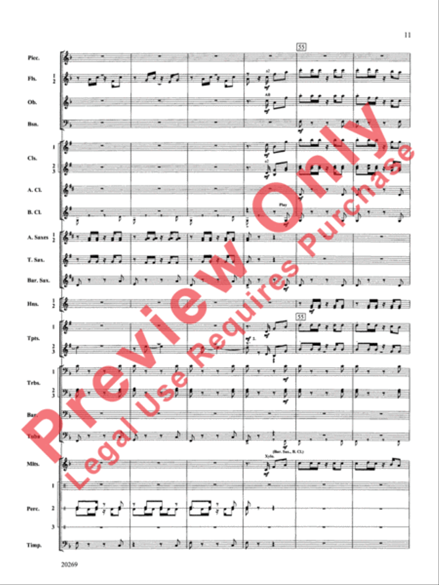 Night in the Tropics Concert Band scores gallery preview page 12