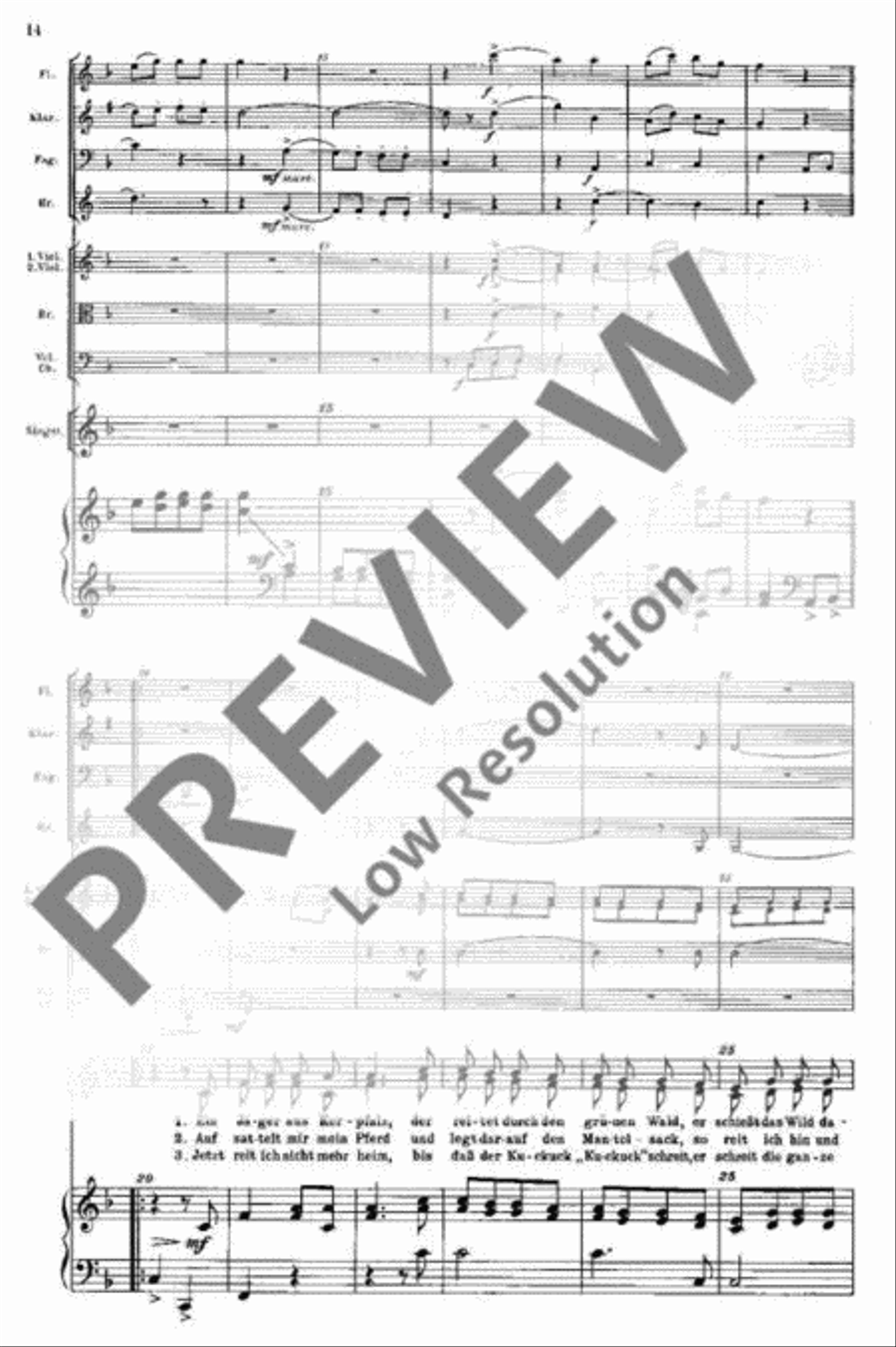 Im grünen Wald Children's Choir scores gallery preview page 15