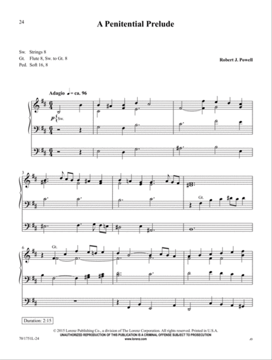 From Penitence to Glory Organ Solo scores gallery preview page 10