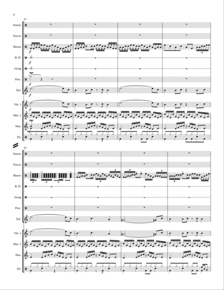 Zombies of Annihilation Zombies of Annihilation Percussion Ensemble scores gallery preview page 4