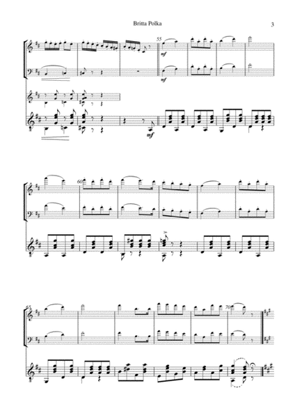 Britta Polka for violin, cello and guitar image number null