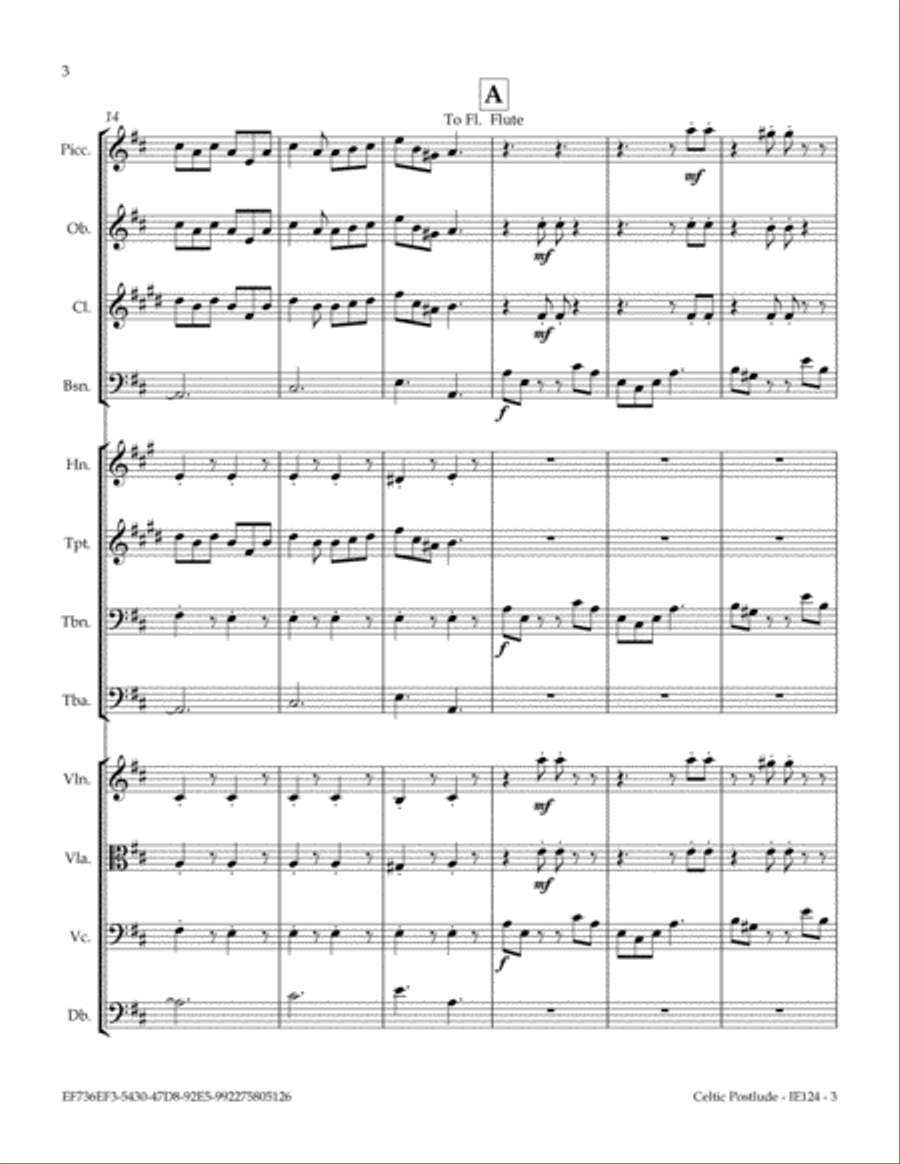 Celtic Postlude Celtic Postlude Full Orchestra scores gallery preview page 4