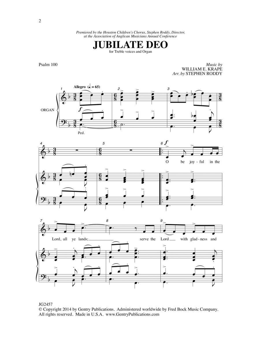 Jubilate Deo A Cappella scores gallery preview page 1