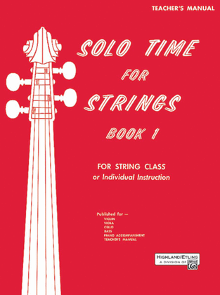 Book cover for Solo Time for Strings, Book 1