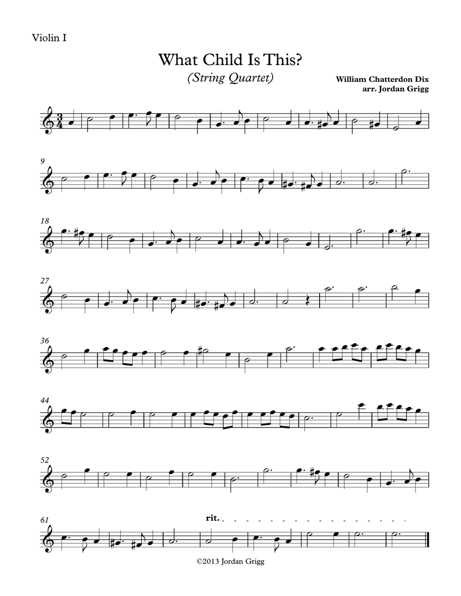 What Child Is This (String Quartet) String Quartet scores gallery preview page 3