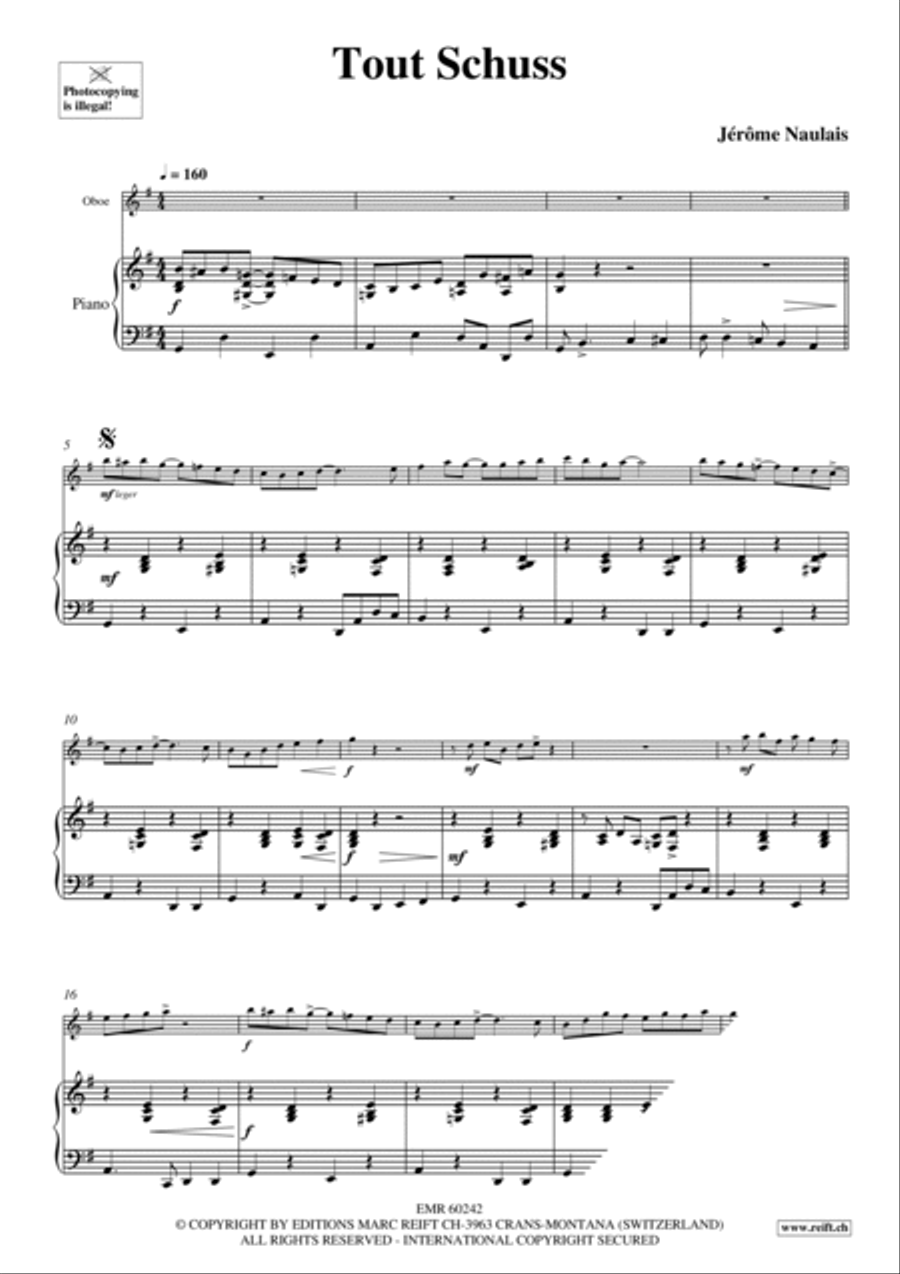 Tout Schuss Piano Accompaniment scores gallery preview page 5
