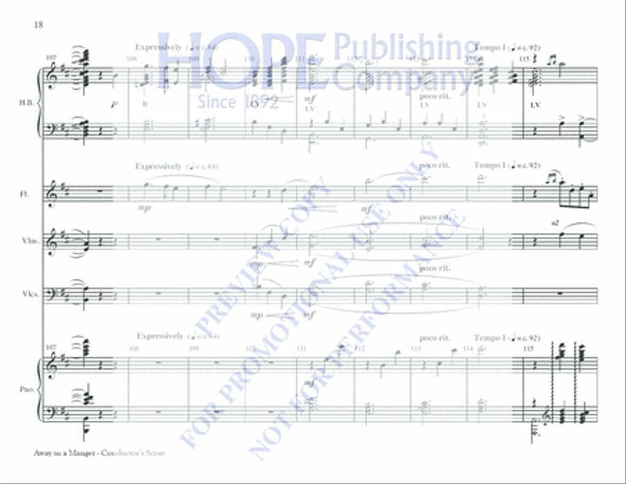 Away in a Manger 5-Octaves scores gallery preview page 18