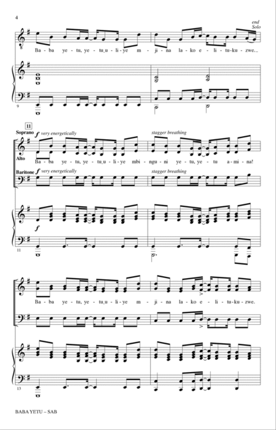 Baba Yetu (from Civilization IV) (arr. Roger Emerson) 3-Part scores gallery preview page 2