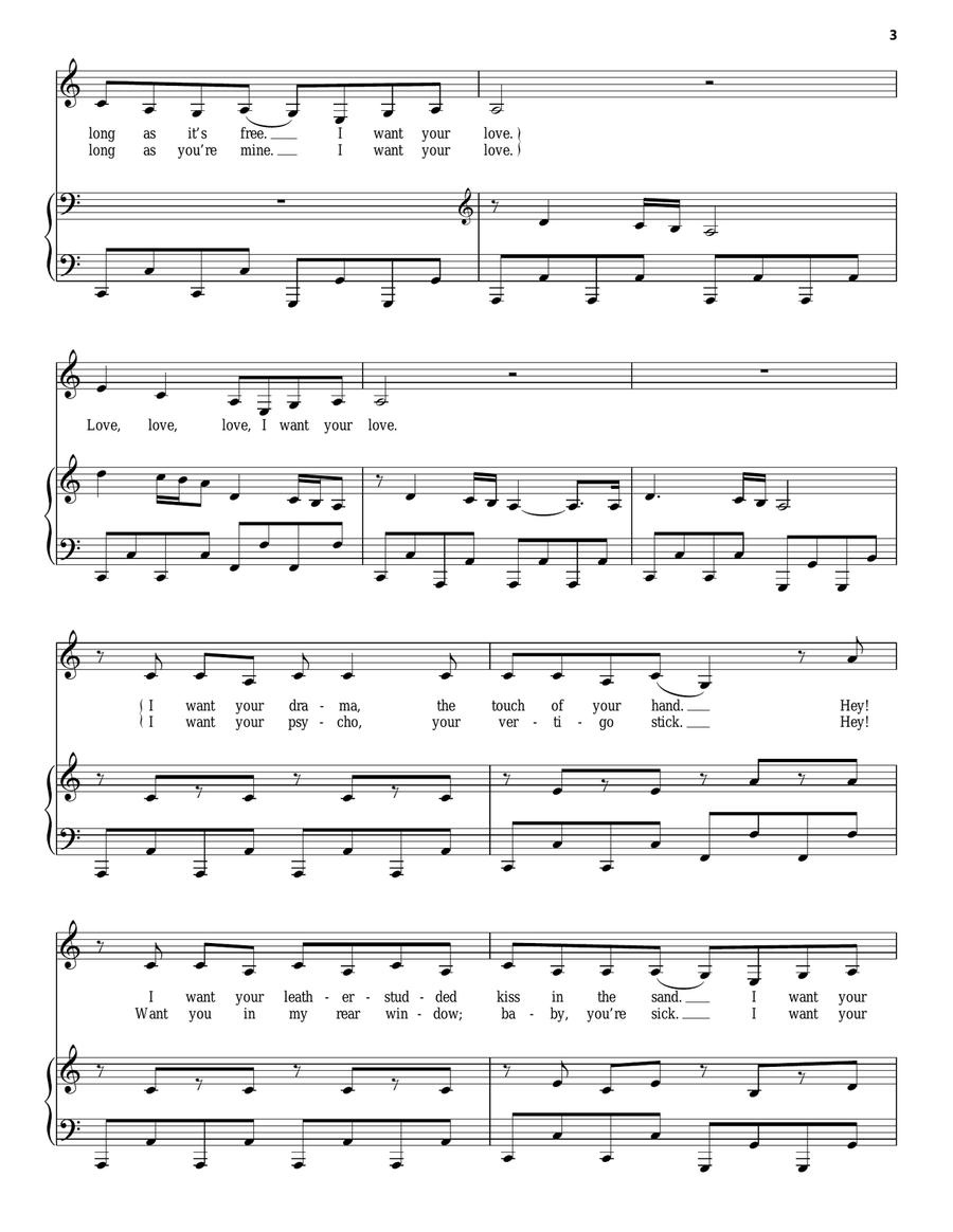 Bad Romance Piano, Vocal scores gallery preview page 3