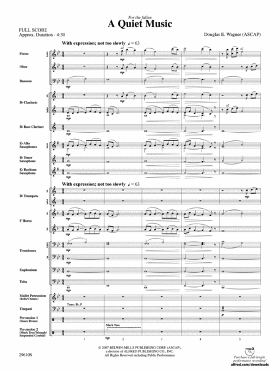 A Quiet Music Concert Band scores gallery preview page 2
