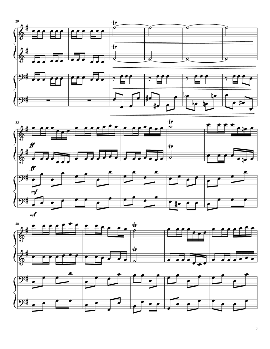 Les Toreadors from Carmen Suite No. 1 for Piano Duet Piano Duet scores gallery preview page 3