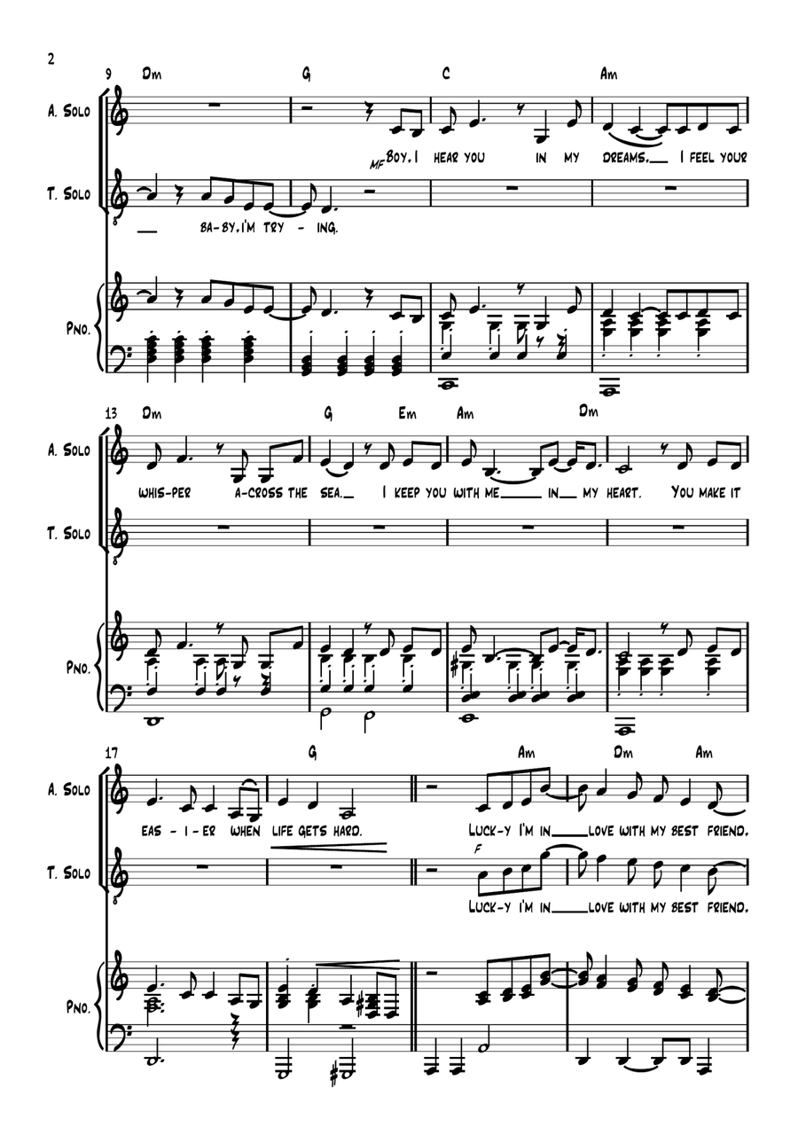 Lucky Piano scores gallery preview page 2