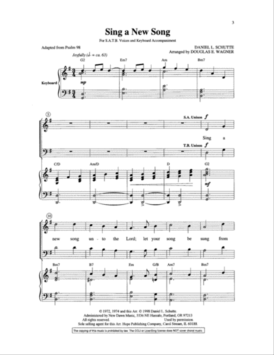 Sing a New Song 4-Part scores gallery preview page 3