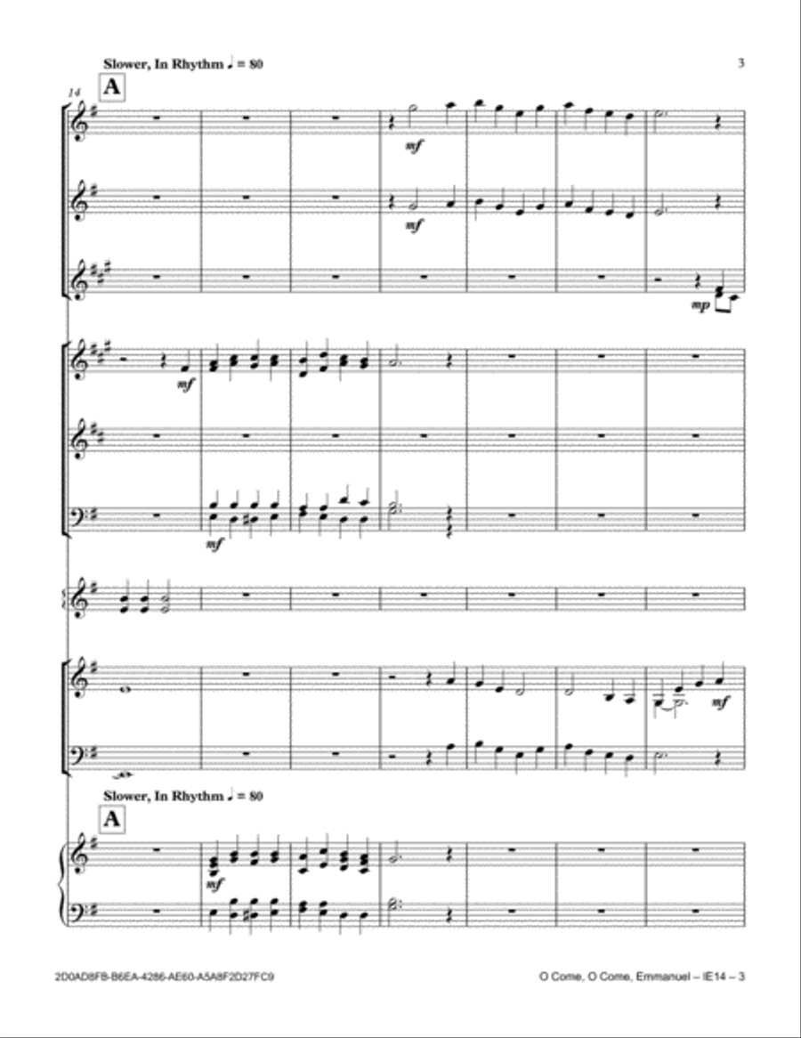 O Come, O Come Emmanuel O Come, O Come Emmanuel Full Orchestra scores gallery preview page 3