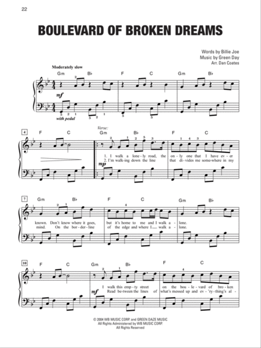 A Decade of Pop Hits -- 2000s Easy Piano scores gallery preview page 2