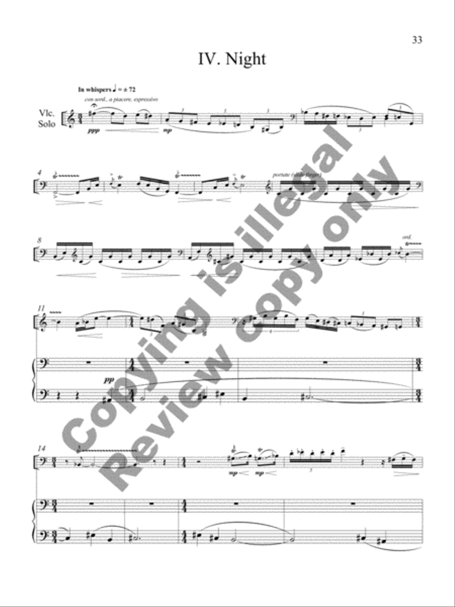 Legends of Kintamani (Cello/Piano Score) Orchestra scores gallery preview page 16