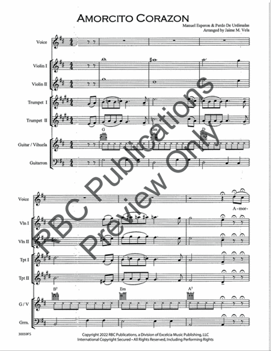 Amoecito Corazón (Score) Voice scores gallery preview page 3